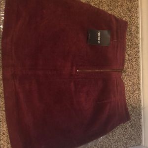 Corduroy Maroon Skirt